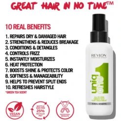 6 Sprays 10-en-1 Thé Vert UniqOne Revlon 150ML 11 6 Sprays 10-en-1 Thé Vert UniqOne Revlon 150ML -Wella Magasin 6 sprays 10 en 1 the vert uniqone revlon 150ml 3
