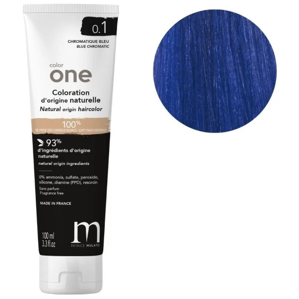 Coloration Color One 0.1 Chromatique Bleu Patrice Mulato 100ML 3 Coloration Color One 0.1 Chromatique Bleu Patrice Mulato 100ML