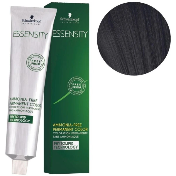Coloration Essensity 1-0 Noir Naturel Schwarzkopf 60ML 3 Coloration Essensity 1-0 Noir Naturel Schwarzkopf 60ML