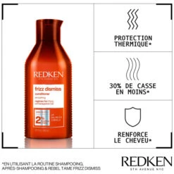 Duo Anti-frisottis Frizz Dismiss Redken 2x500ML -Wella Magasin duo anti frisottis frizz dismiss redken 2x500ml 3