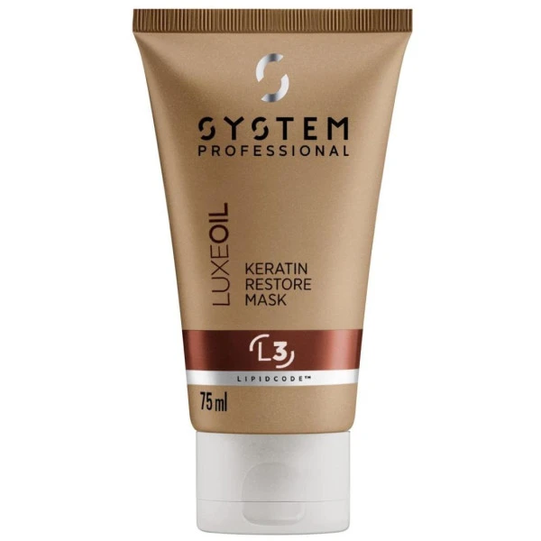 Masque Reconstructeur De Kératine L3 System Professional LuxeOil 75ML 3 Masque Reconstructeur De Kératine L3 System Professional LuxeOil 75ML