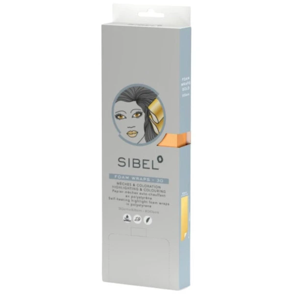 Rouleau Papiers Mèches En Mousse Or Sibel 9,5X30cm 3 Rouleau Papiers Mèches En Mousse Or Sibel 9,5X30cm