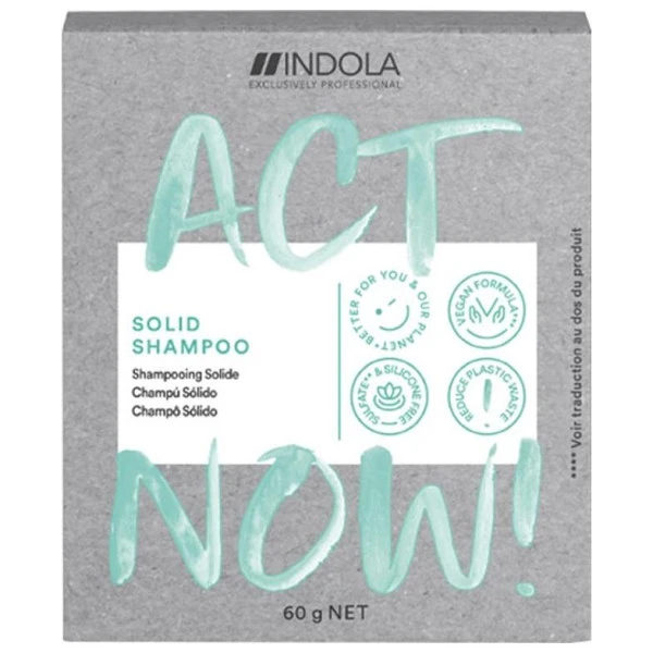 Shampooing Solide ACT NOW 60G INDOLA 3 Shampooing Solide ACT NOW 60G INDOLA