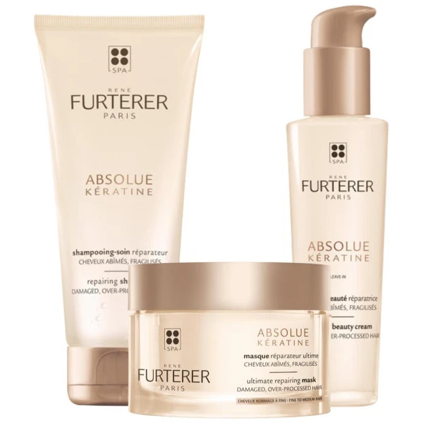 Trio Réparateur Shampooing + Masque + Crème Absolue Keratine René Furterer 3 Trio Réparateur Shampooing + Masque + Crème Absolue Keratine René Furterer